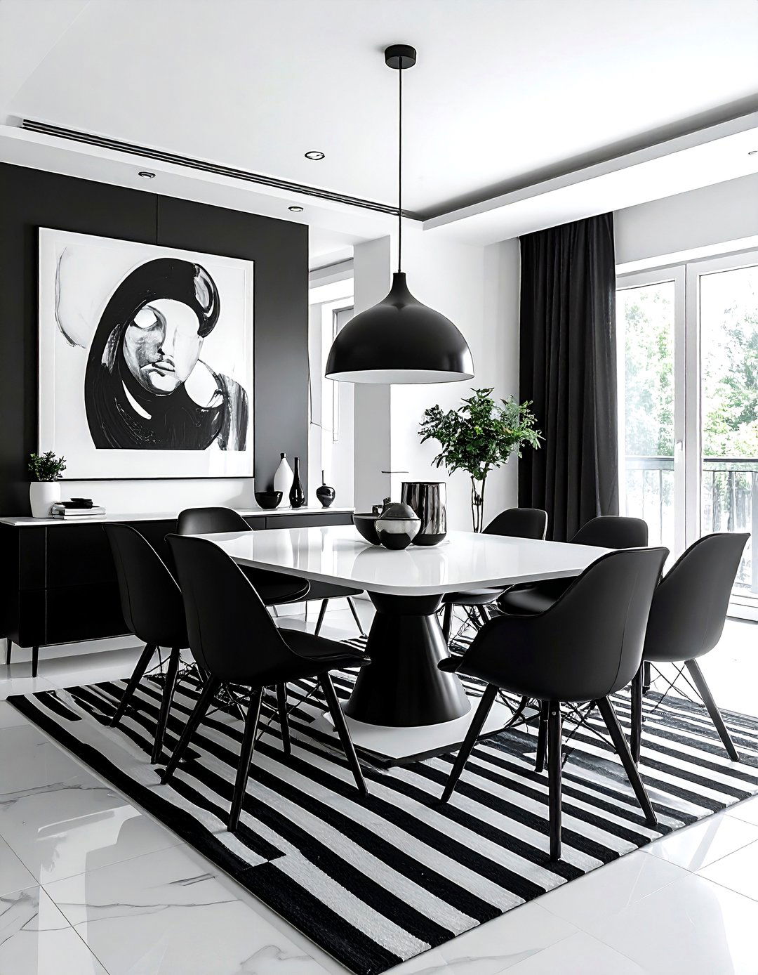Black And White Dining Room - 30 refined dining room ideas