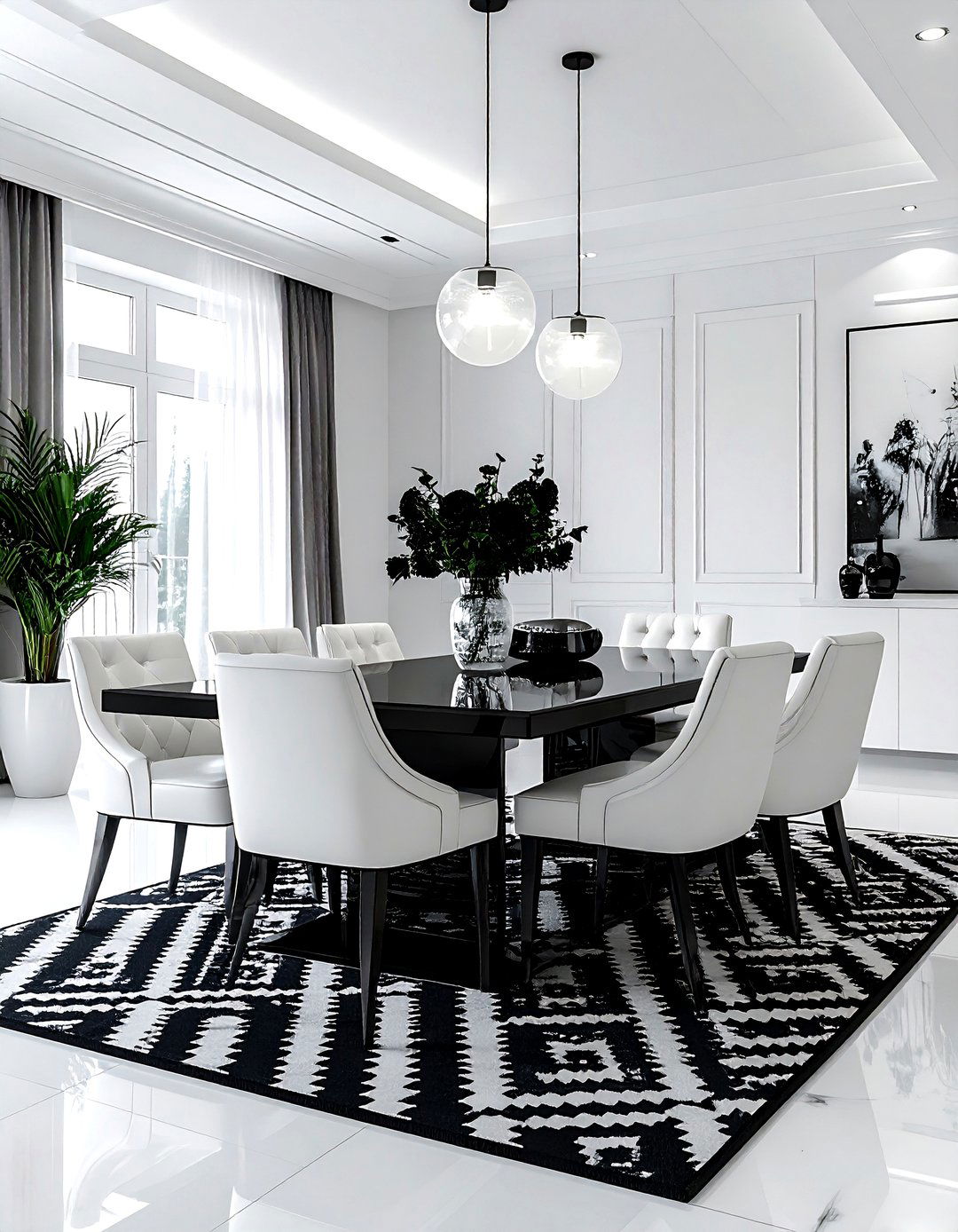 Black And White Dining Room - 30 showpiece dining room ideas