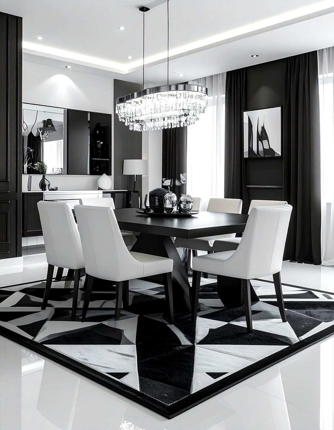 Black And White Dining Room - 30 standout dining room ideas