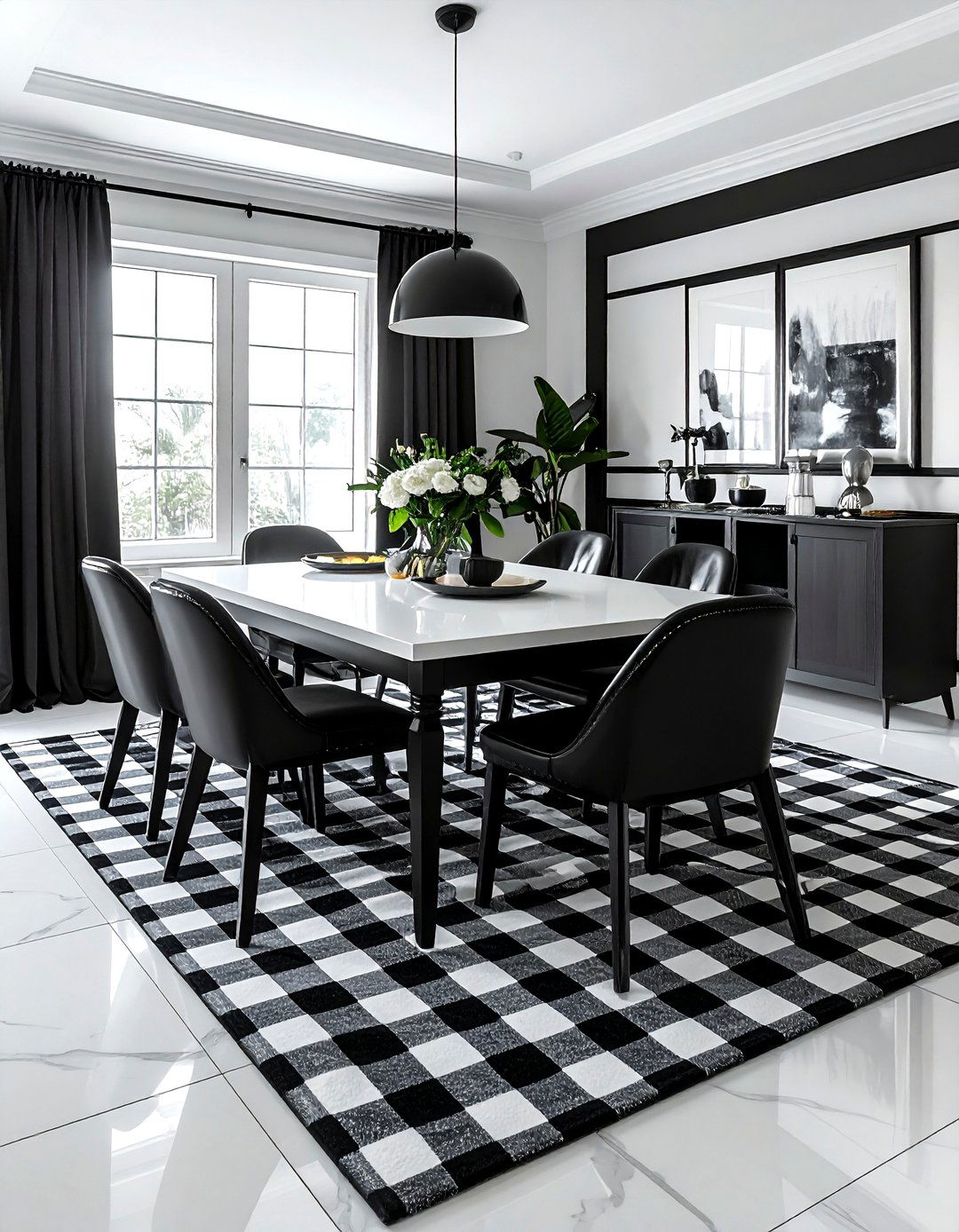 Black And White Dining Room - 30 black dining room ideas