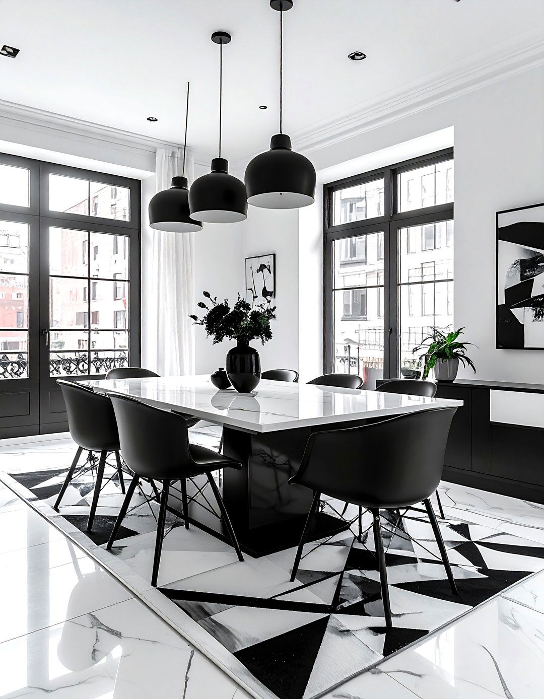 Black And White Dining Room - 30 Brooklyn dining room ideas