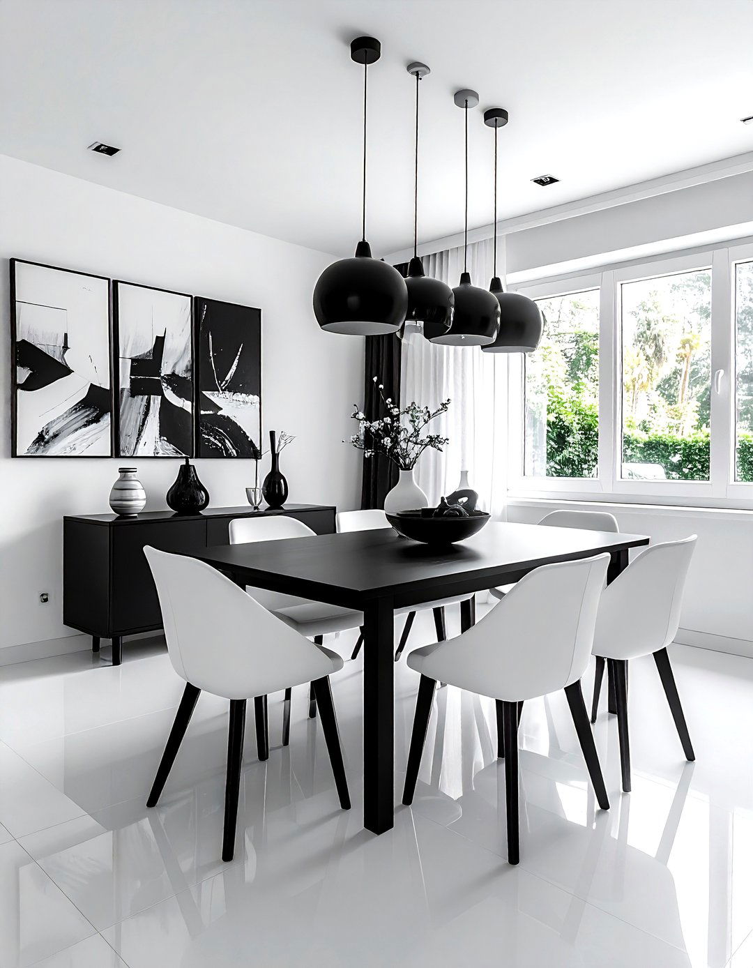 Black And White Dining - 30 architect-designed dining room ideas