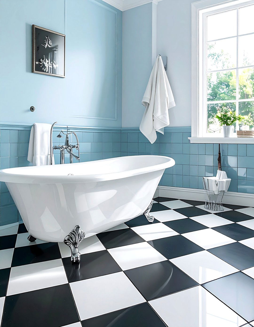 Black And White Floor Tile - 30 timeless bathroom ideas