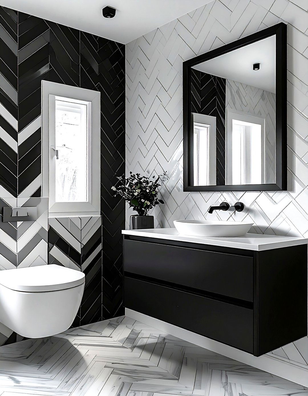 Black And White Geometric Wallpaper - 30 black and white decor ideas