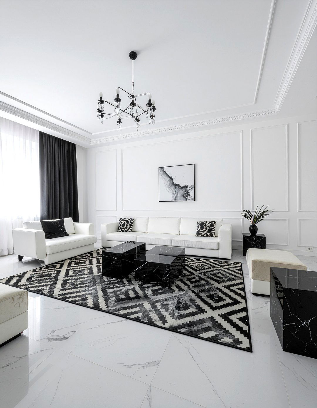 Black And White Interior - 30 grand living room ideas