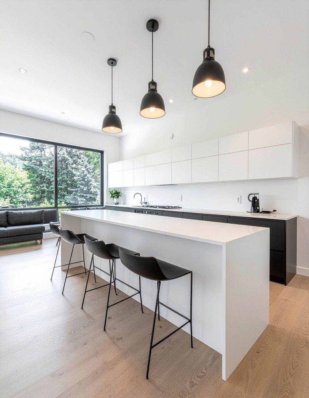 Black And White Kitchen Island Seating - 30 black and white kitchen ideas
