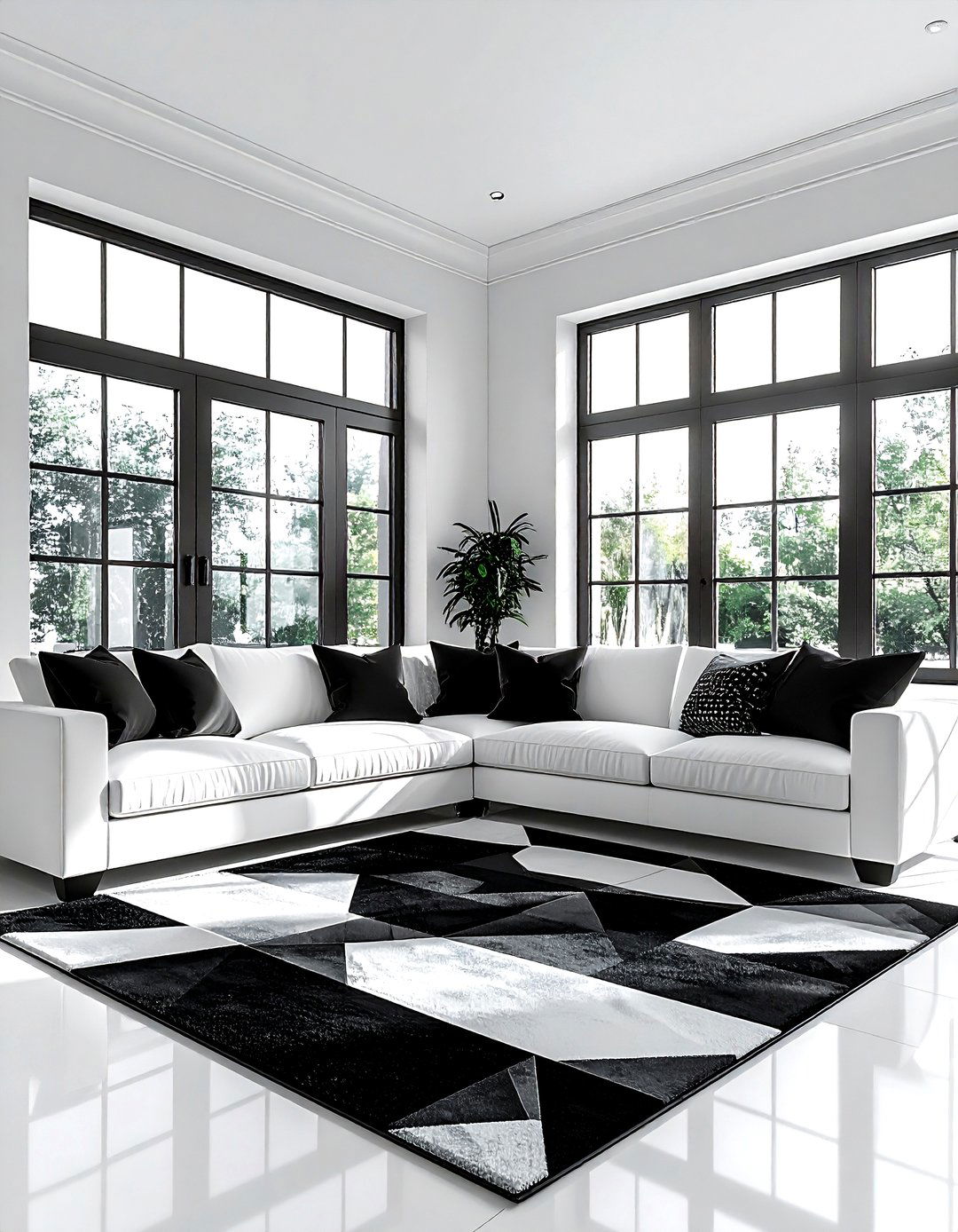 Black And White Living Room - 30 black living room ideas