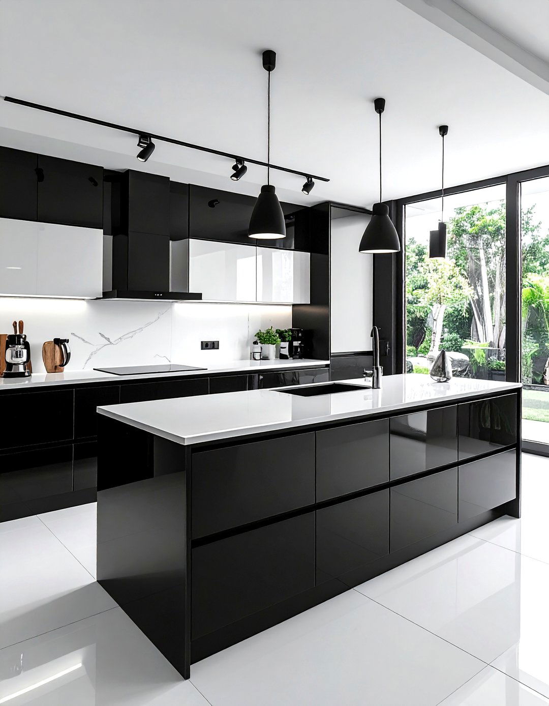 Black And White Minimalist Kitchen - 30 two-tone kitchen ideas