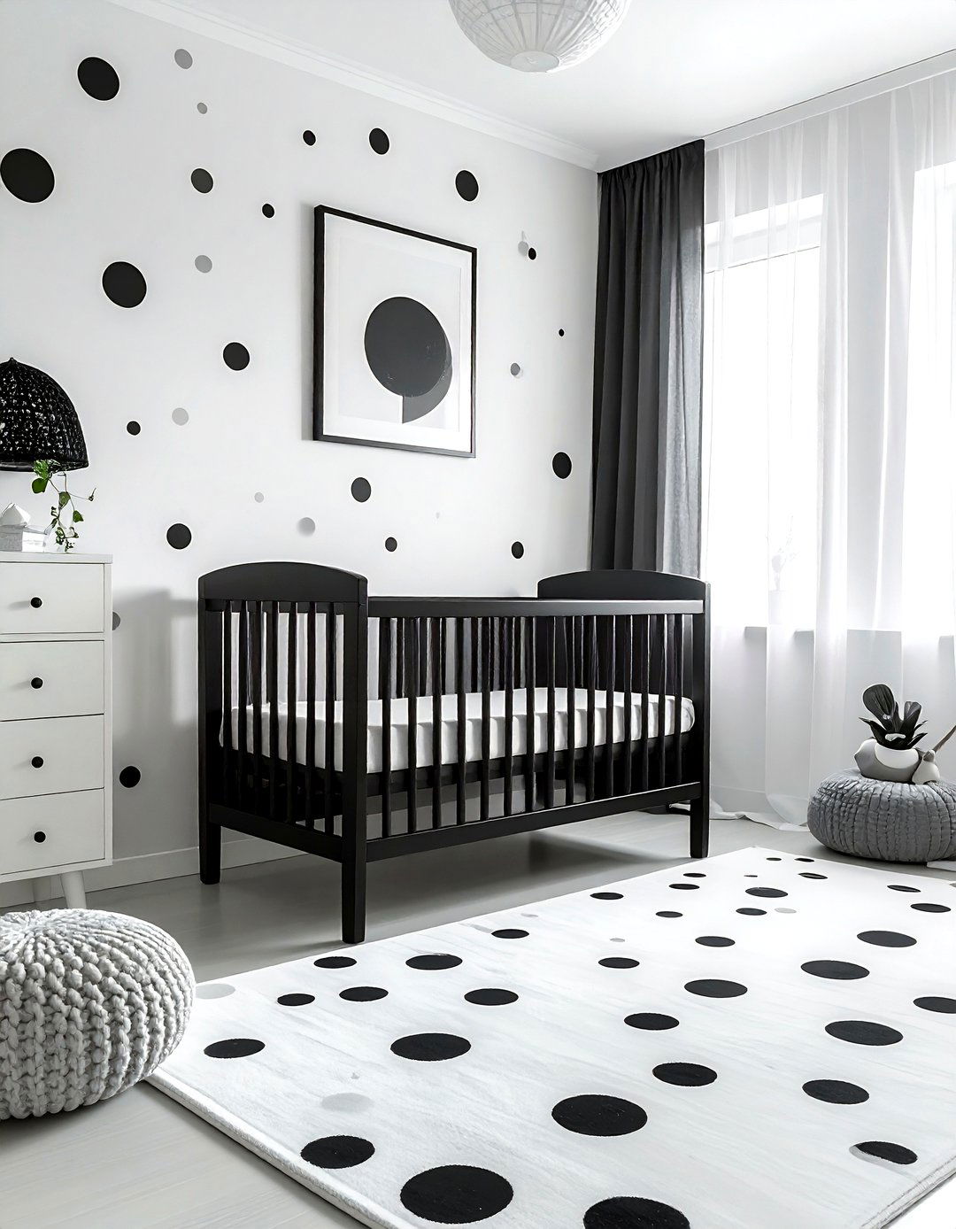 Black And White Nursery - 30 newborn bedroom ideas