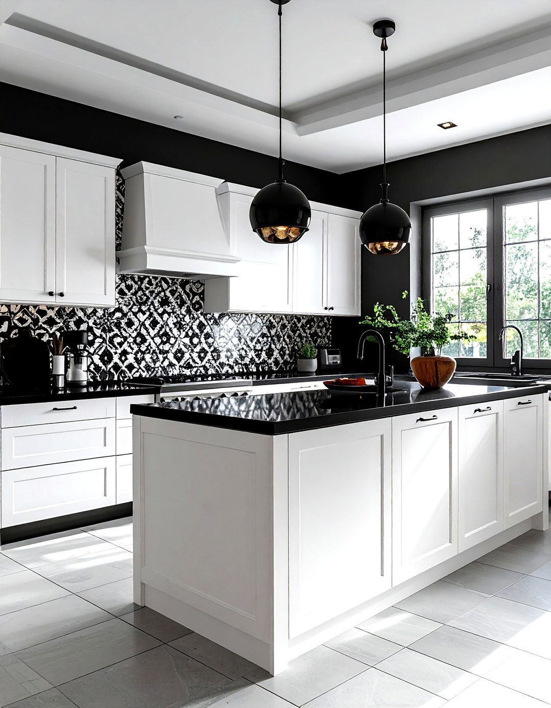 Black And White Patterned Backsplash - 30 black and white decor ideas