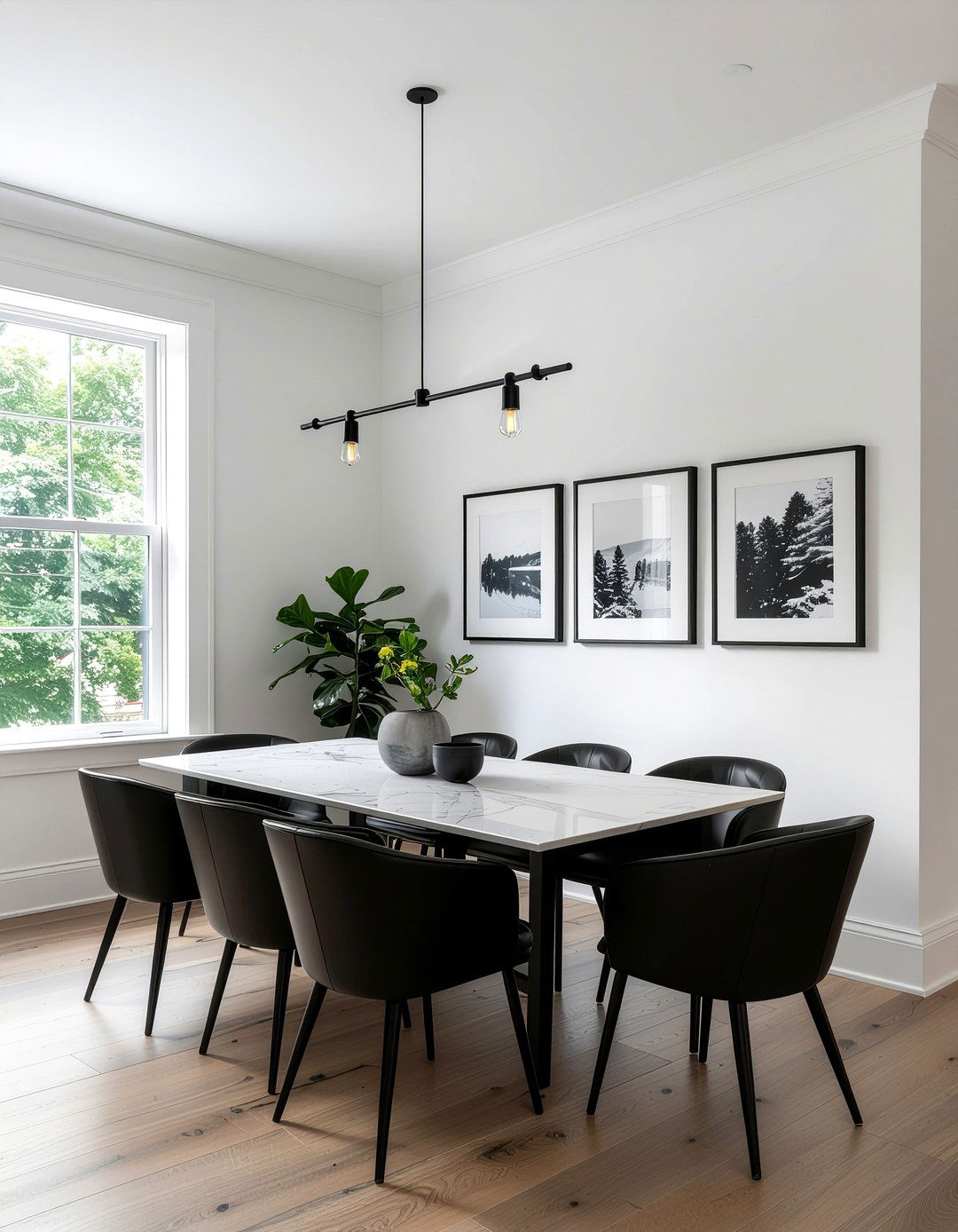Black And White Photography - 30 dining room picture rail ideas