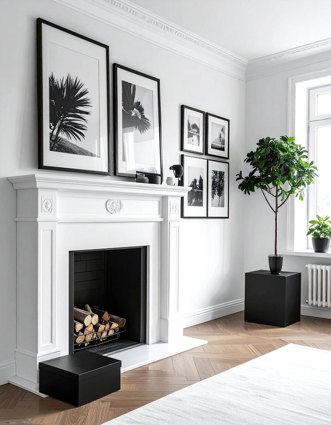 Black And White Photography - 30 mantel arrangement ideas
