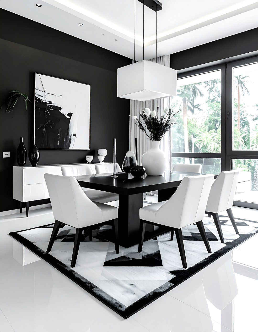 Black And White Square Dining Room - 30 square dining room ideas