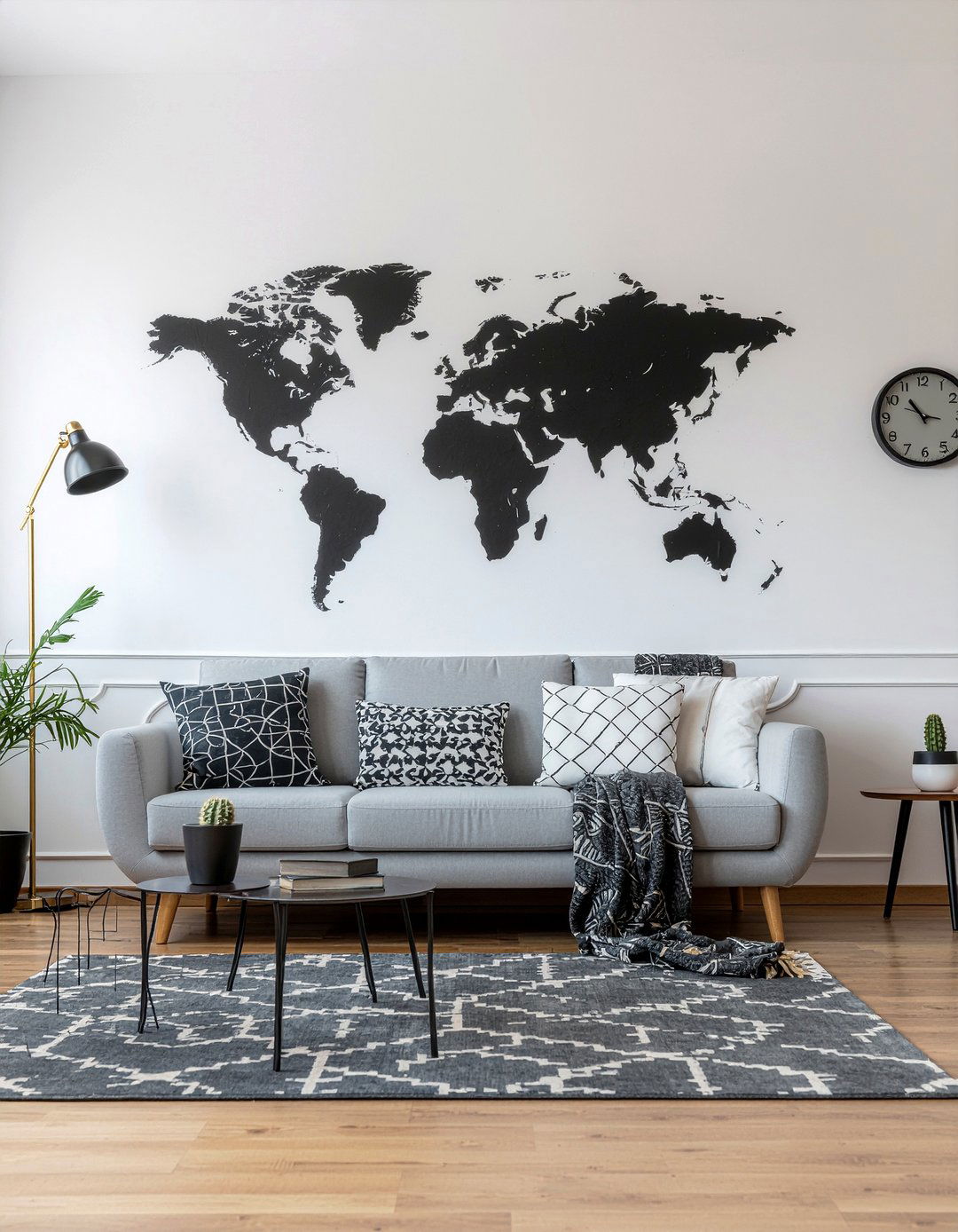 30 Inspiring World Map Living Room Ideas for Travelers
