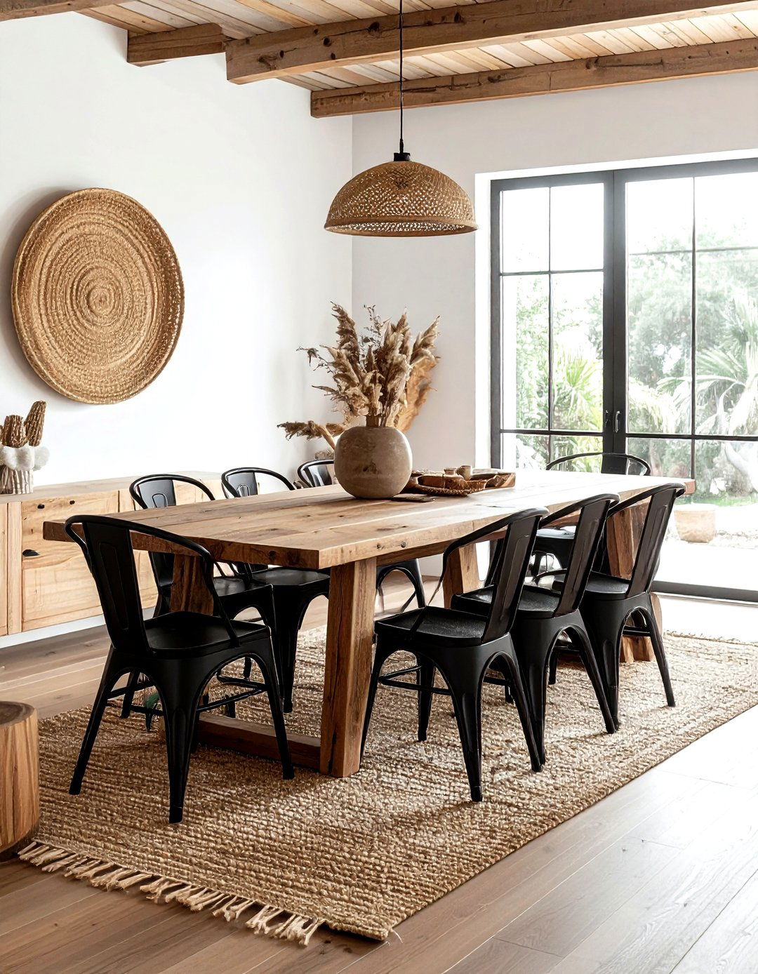 Black And Wood Dining Room - 30 black accent dining room ideas