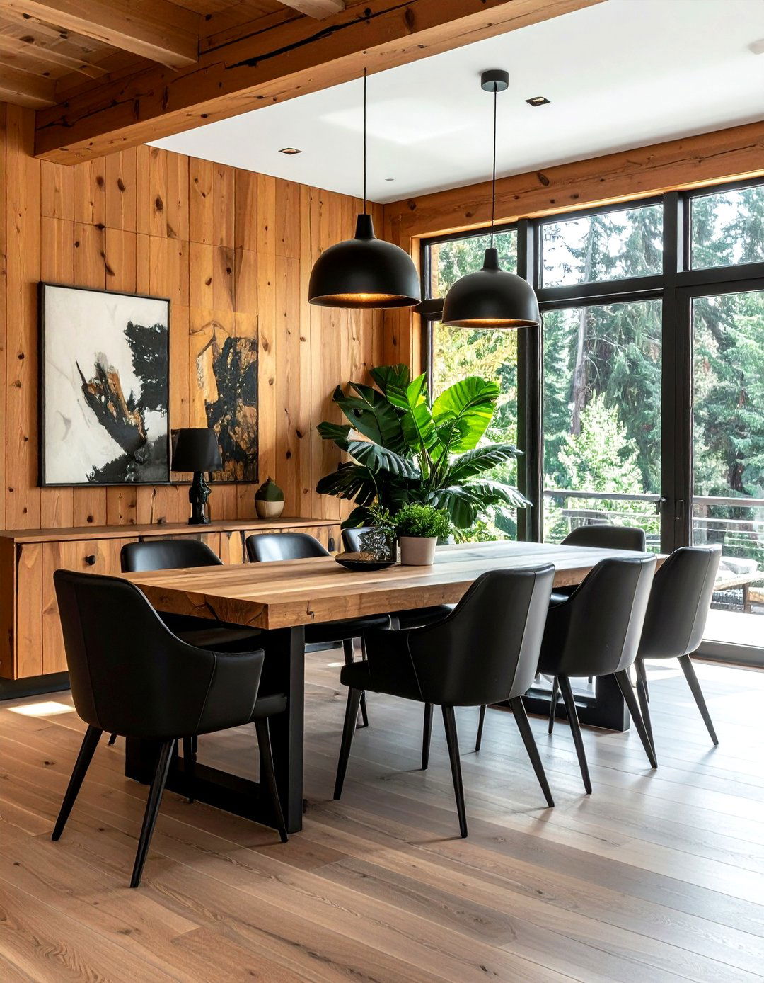 Black And Wood Dining Room - 30 Aspen dining room ideas