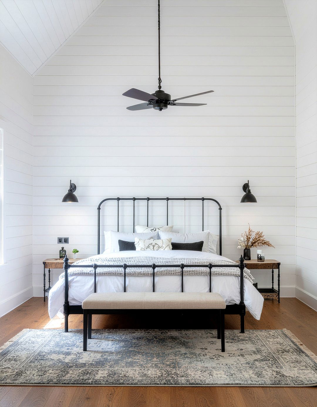 Black And Wood Fan - 30 bedroom fans