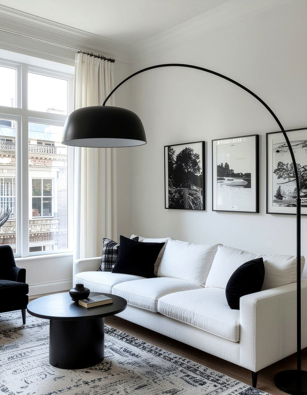 Black Arc Floor Lamp - 30 living room arc lamps
