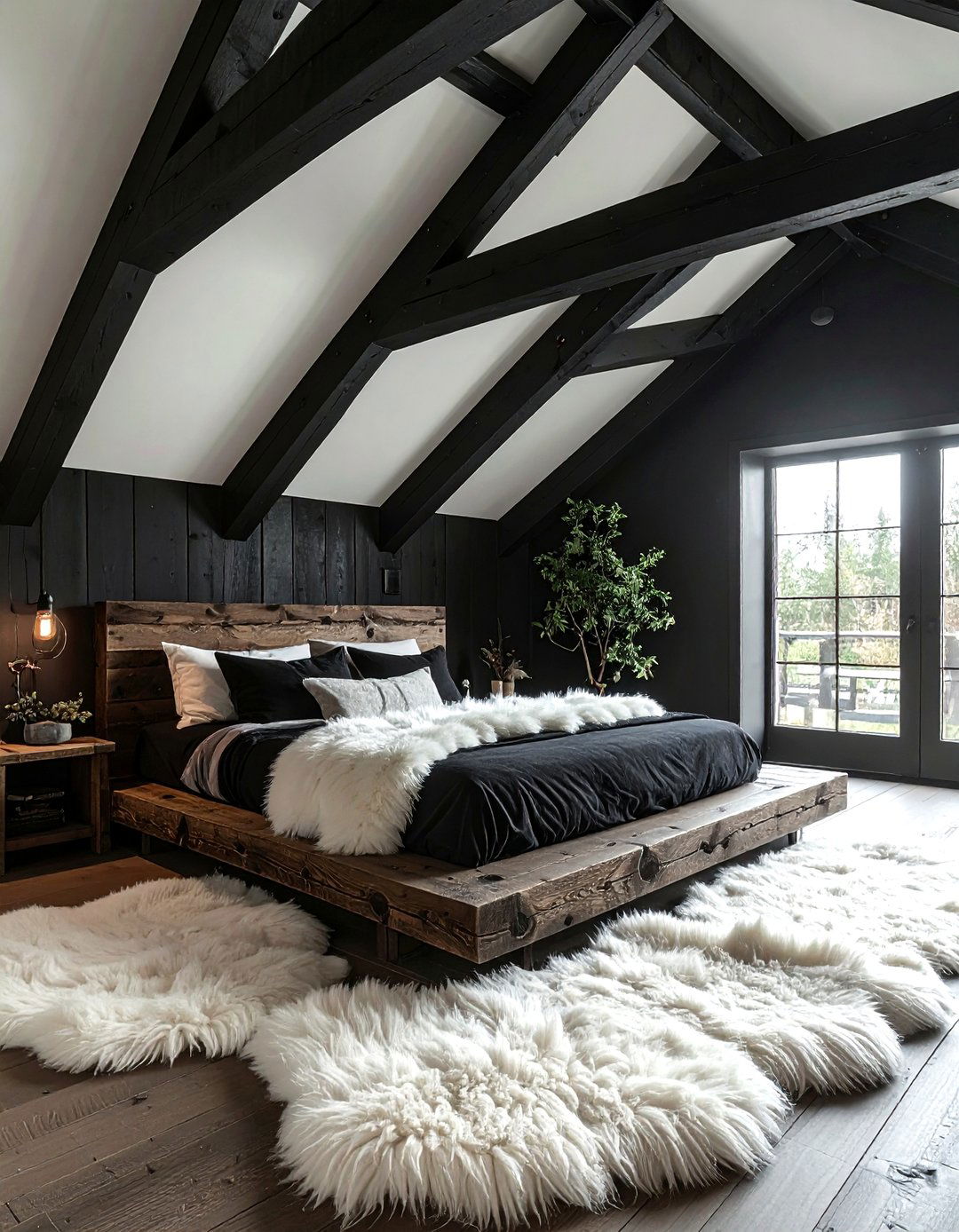 Black Attic Bedroom Rustic - 30 rustic black bedroom ideas