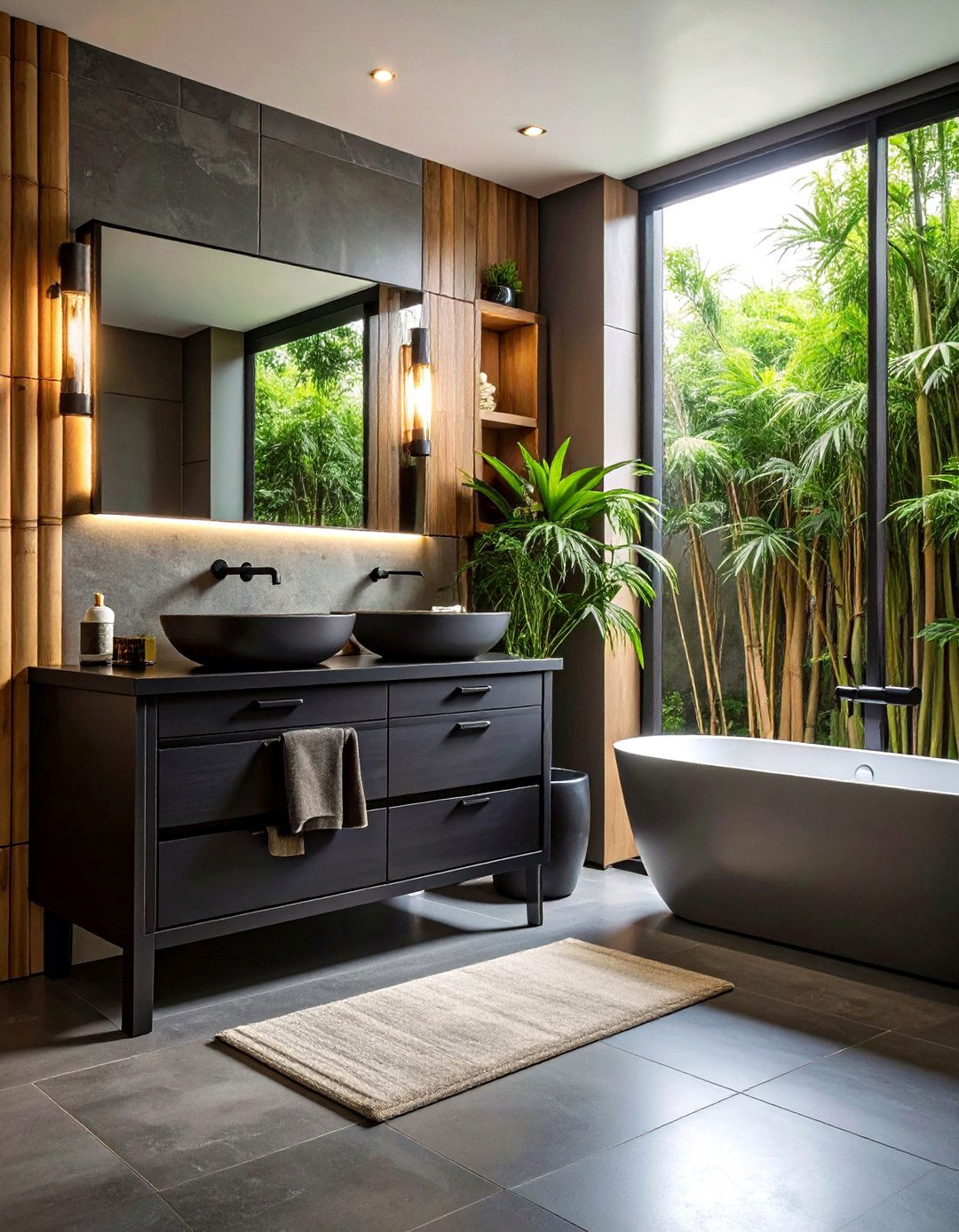 Black Bamboo Bathroom Furniture - 30 black bathroom furniture ideas