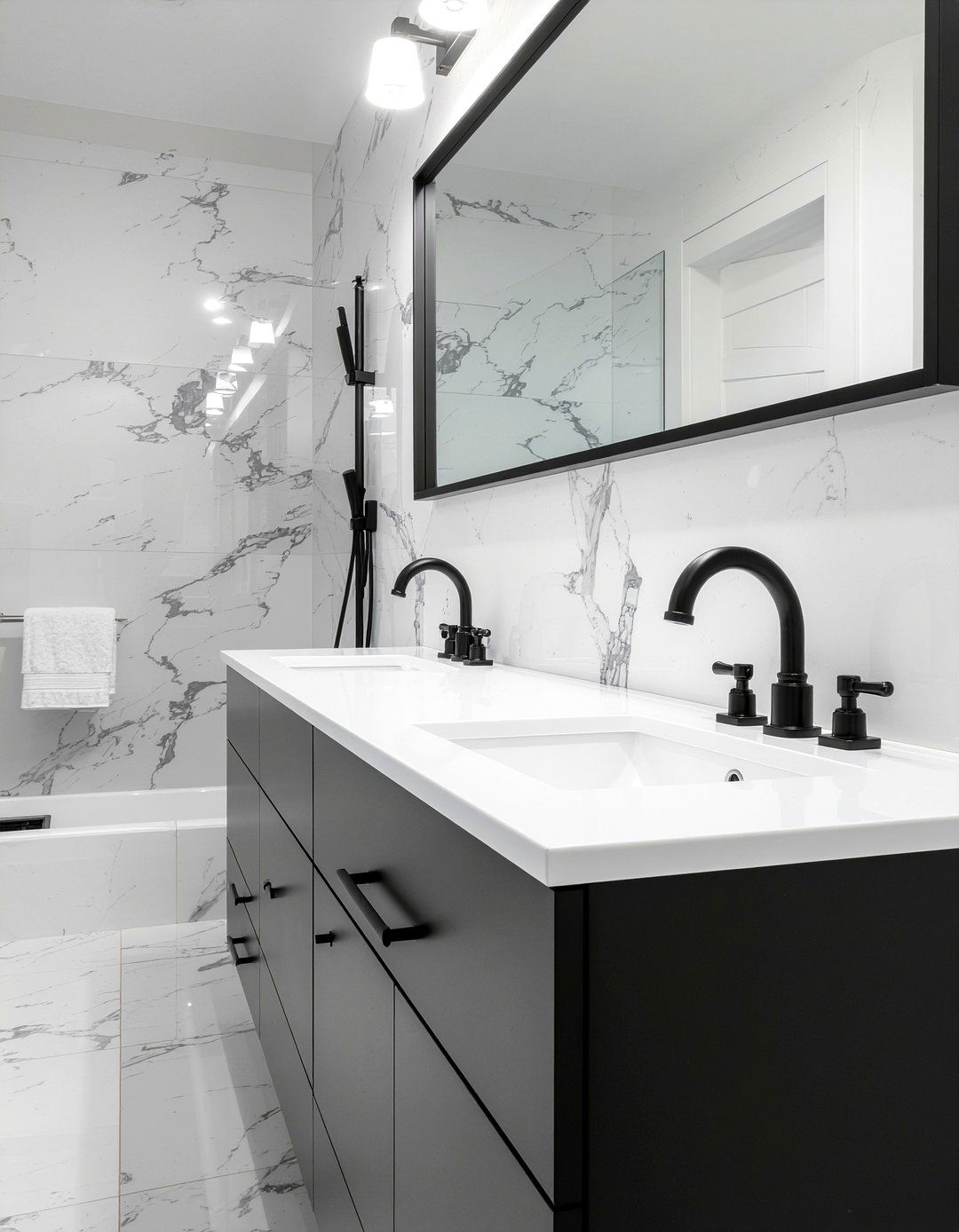 Black Bathroom Hardware - 30 bathroom transformation ideas