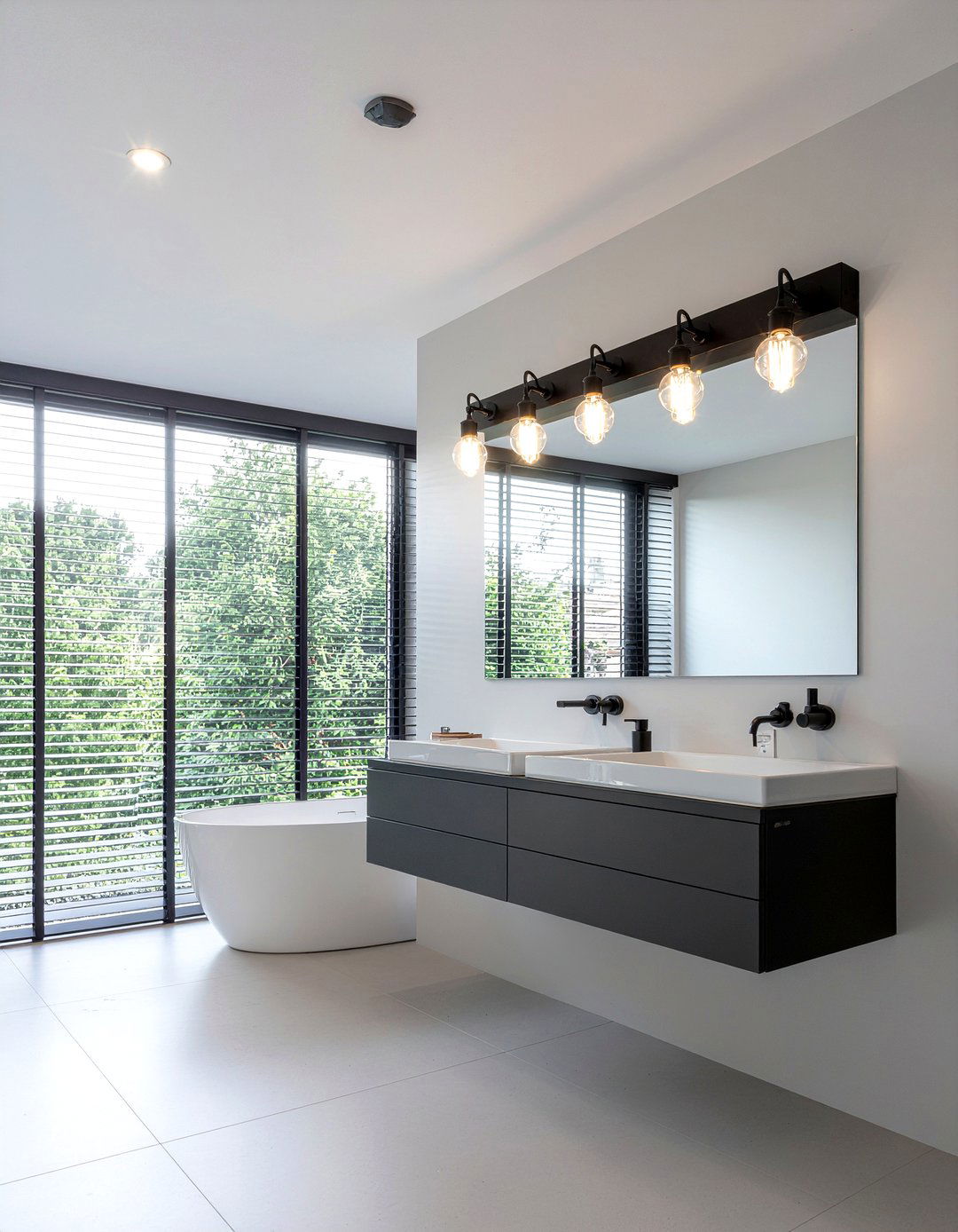 Black Bathroom Light - 30 bathroom lighting accent ideas