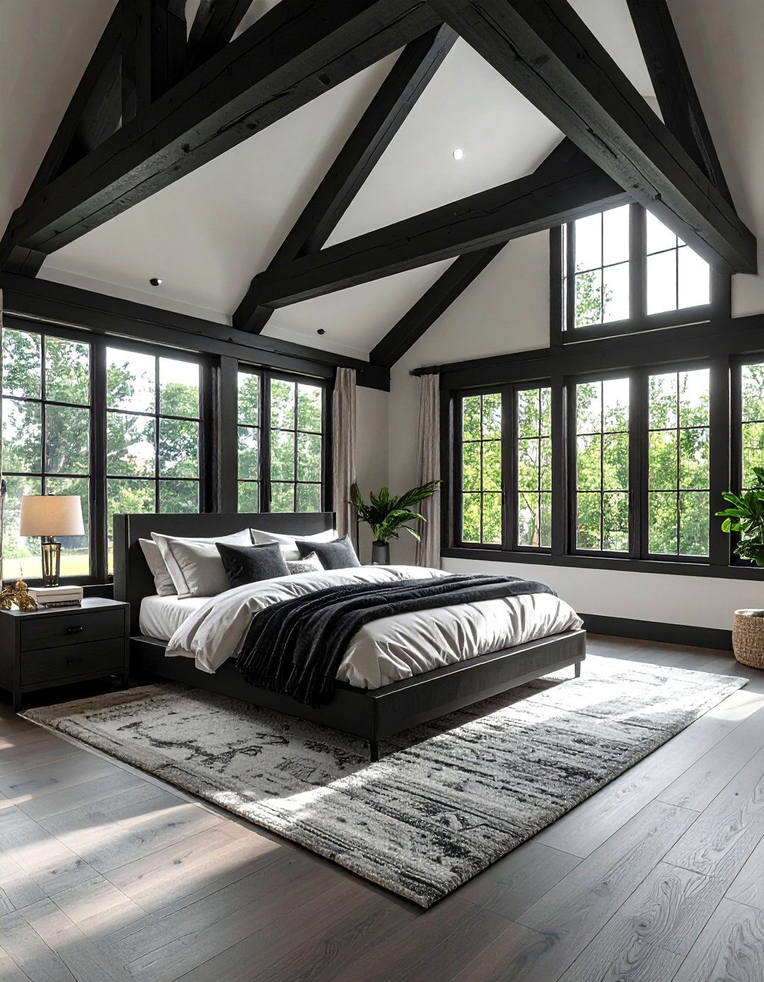 Black Beamed Ceiling Bedroom - 30 rustic black bedroom ideas