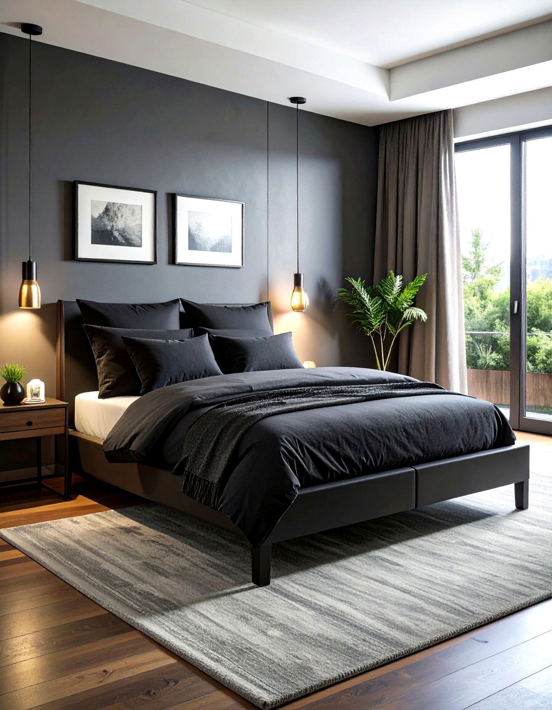 Black Bedding - 30 minimalist black bedroom ideas