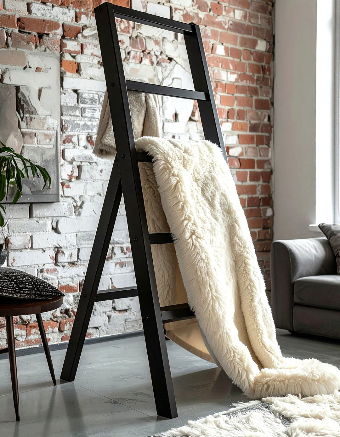 Black Blanket Ladder - 30 blanket ladder ideas