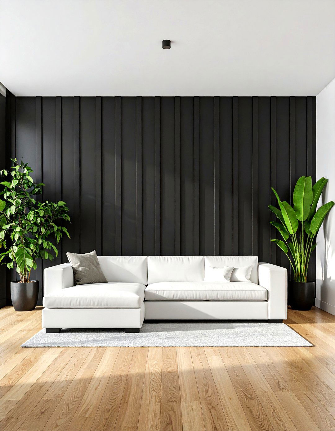 Black Board And Batten - 30 living room board and batten ideas