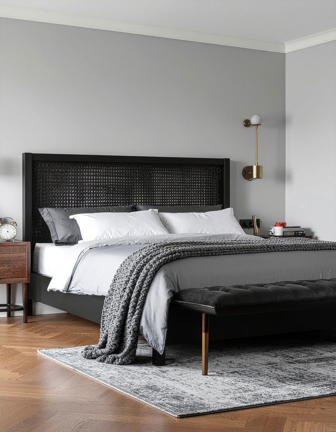 Black Cane Headboard - 30 bedroom cane headboards