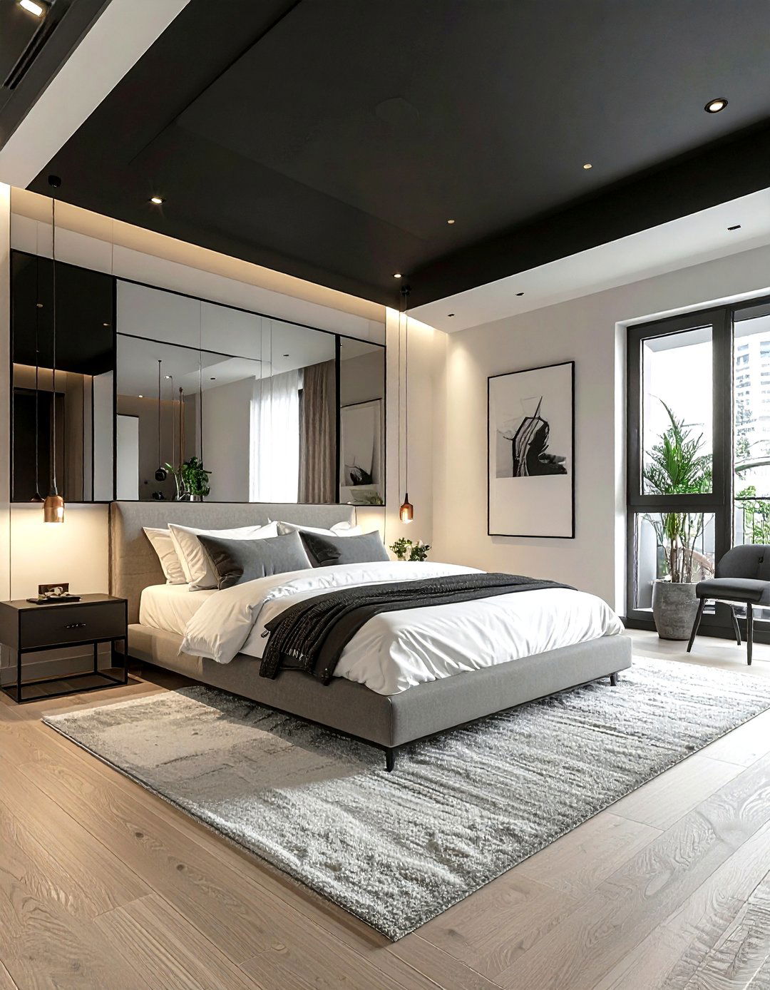 Black Ceiling Bedroom - 30 dark black bedroom ideas