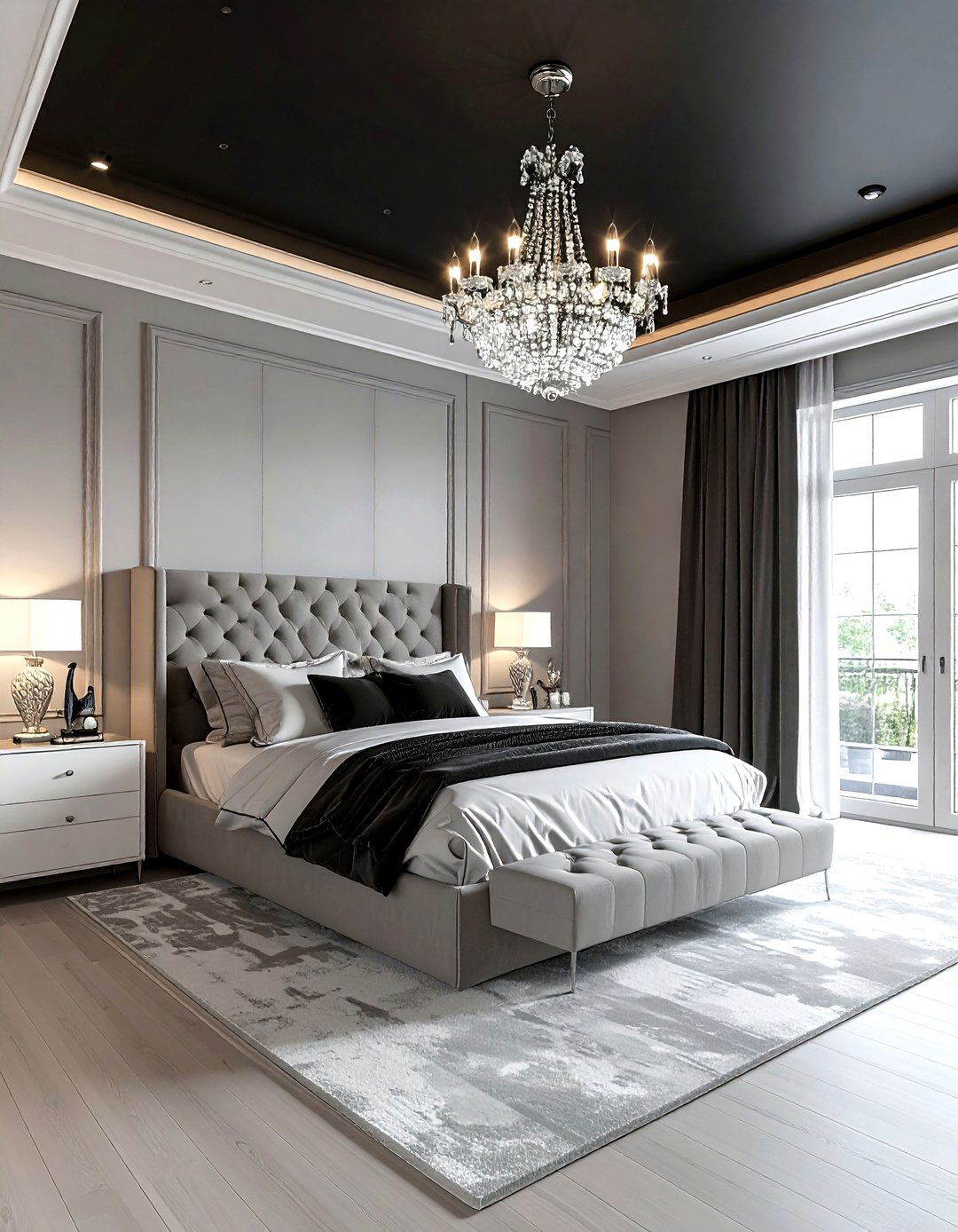 Black Ceiling Paint - 30 modern black bedroom ideas
