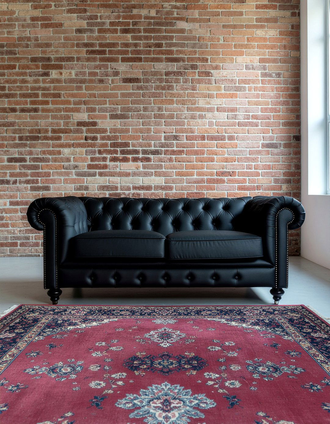 Black Chesterfield Sofa - 30 living room black furniture ideas