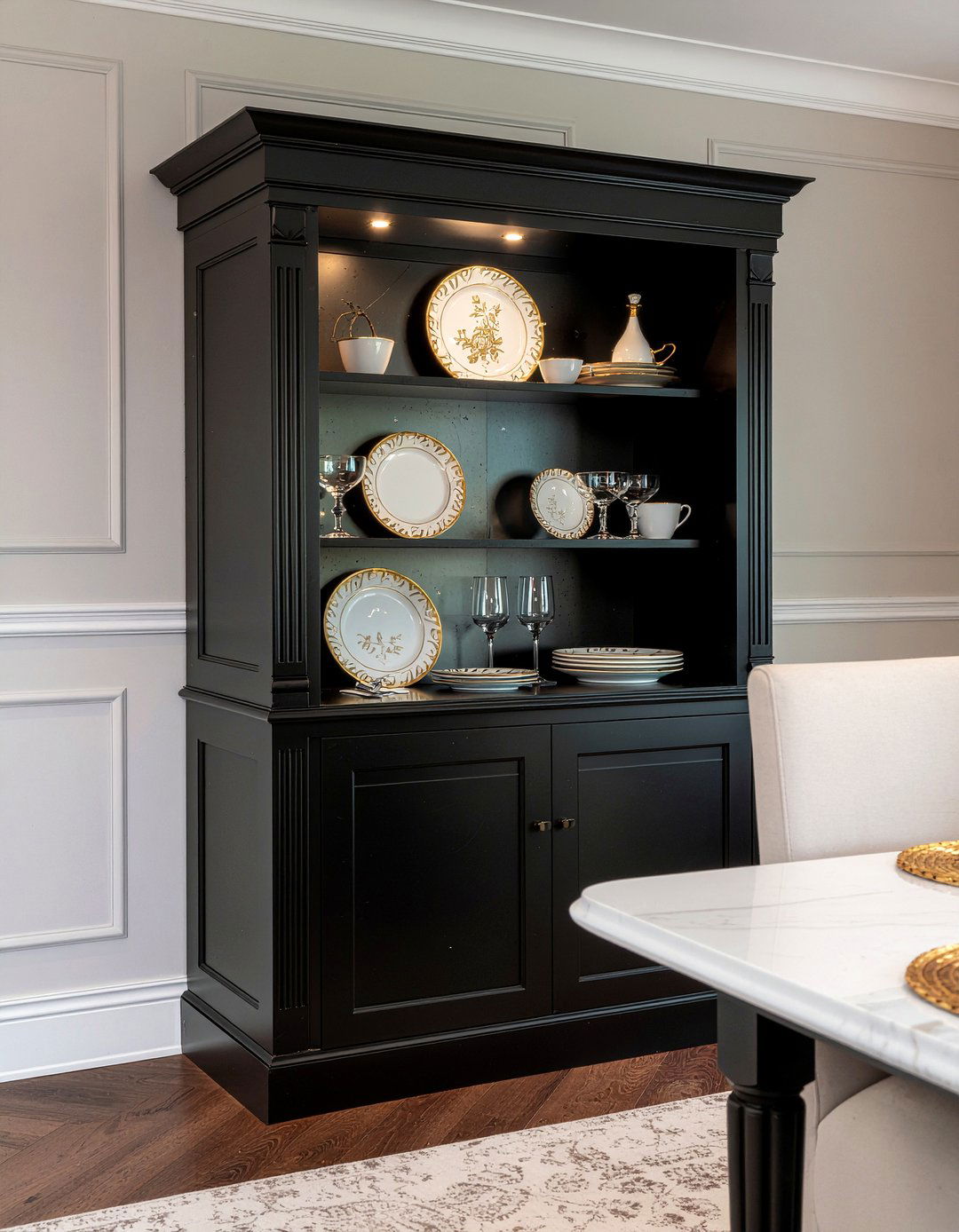Black China Cabinet - 30 dining room china cabinet ideas