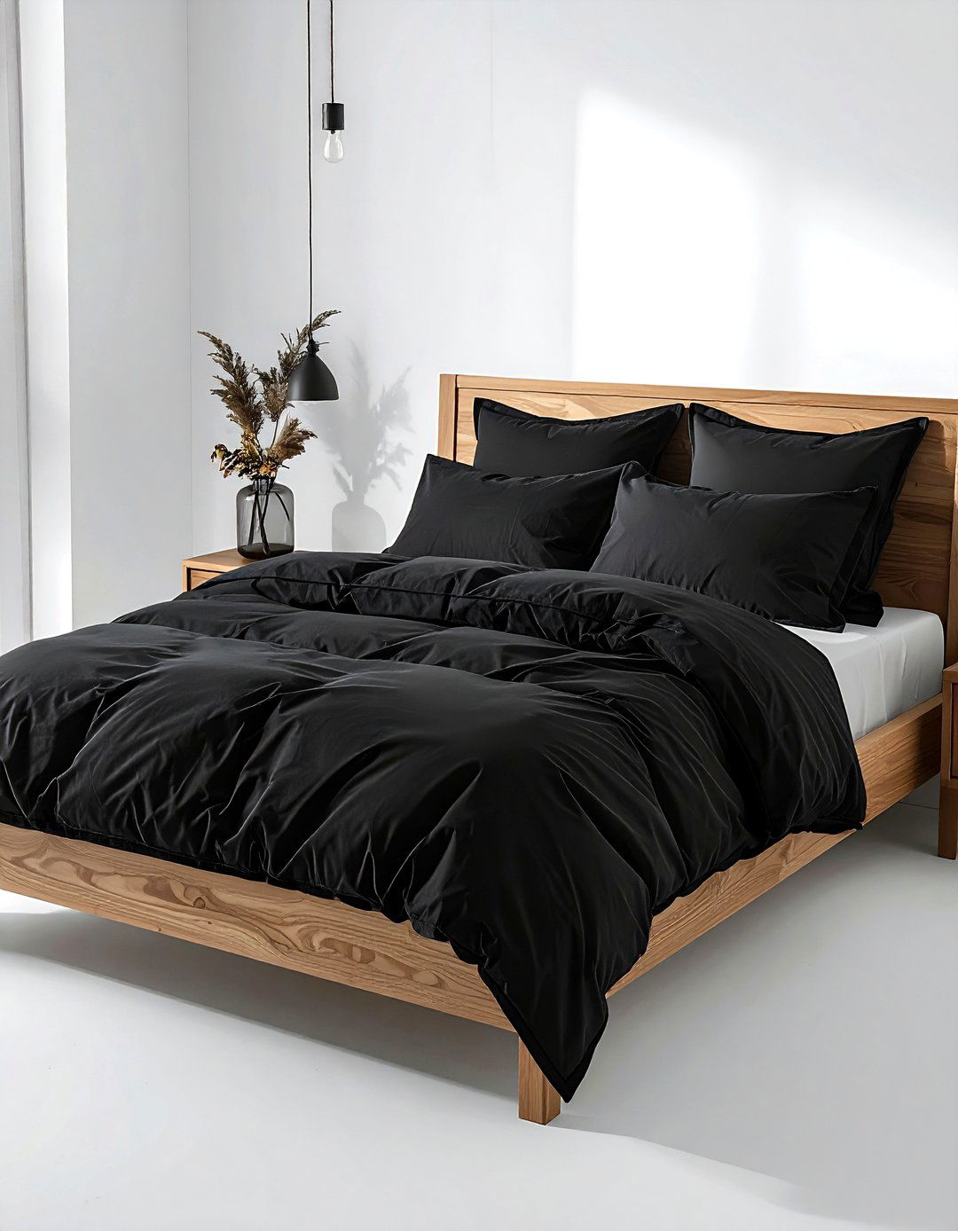Black Cotton Bedding Sets - 30 black bedroom accessories ideas