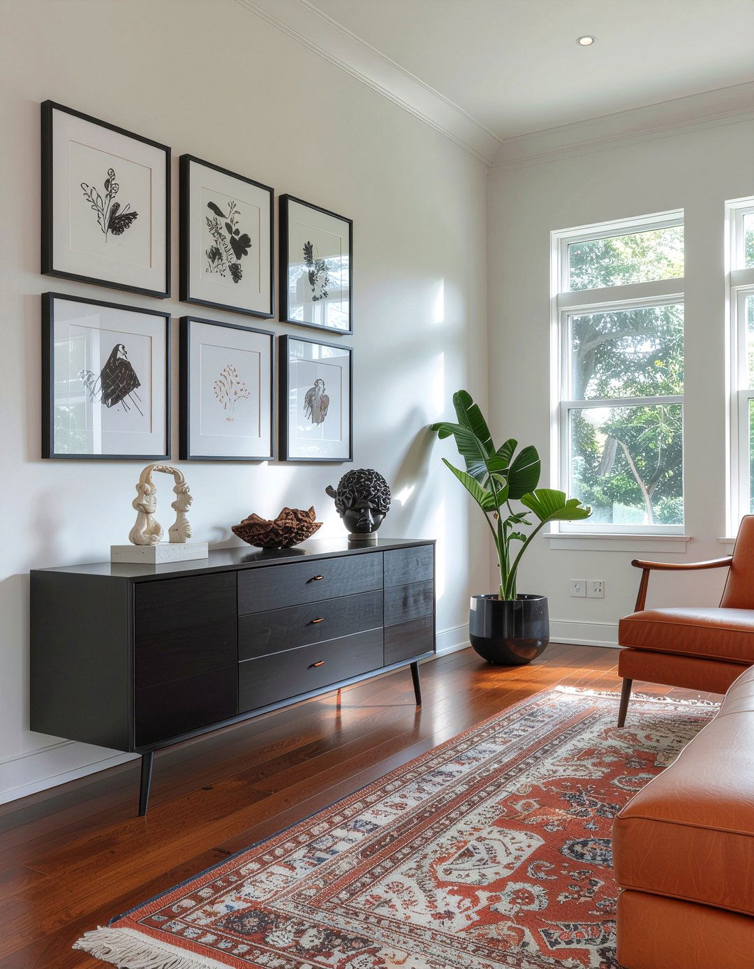 Black Credenza - 30 living room black furniture ideas