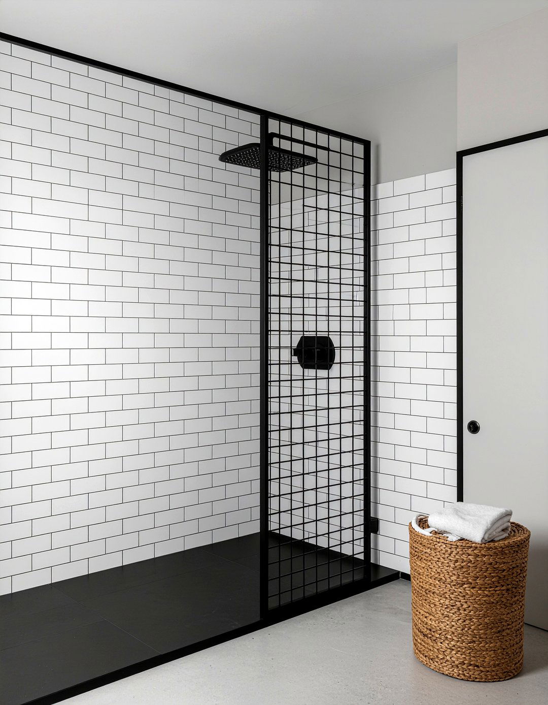 Black Crittall Shower Door - 30 bathroom character ideas