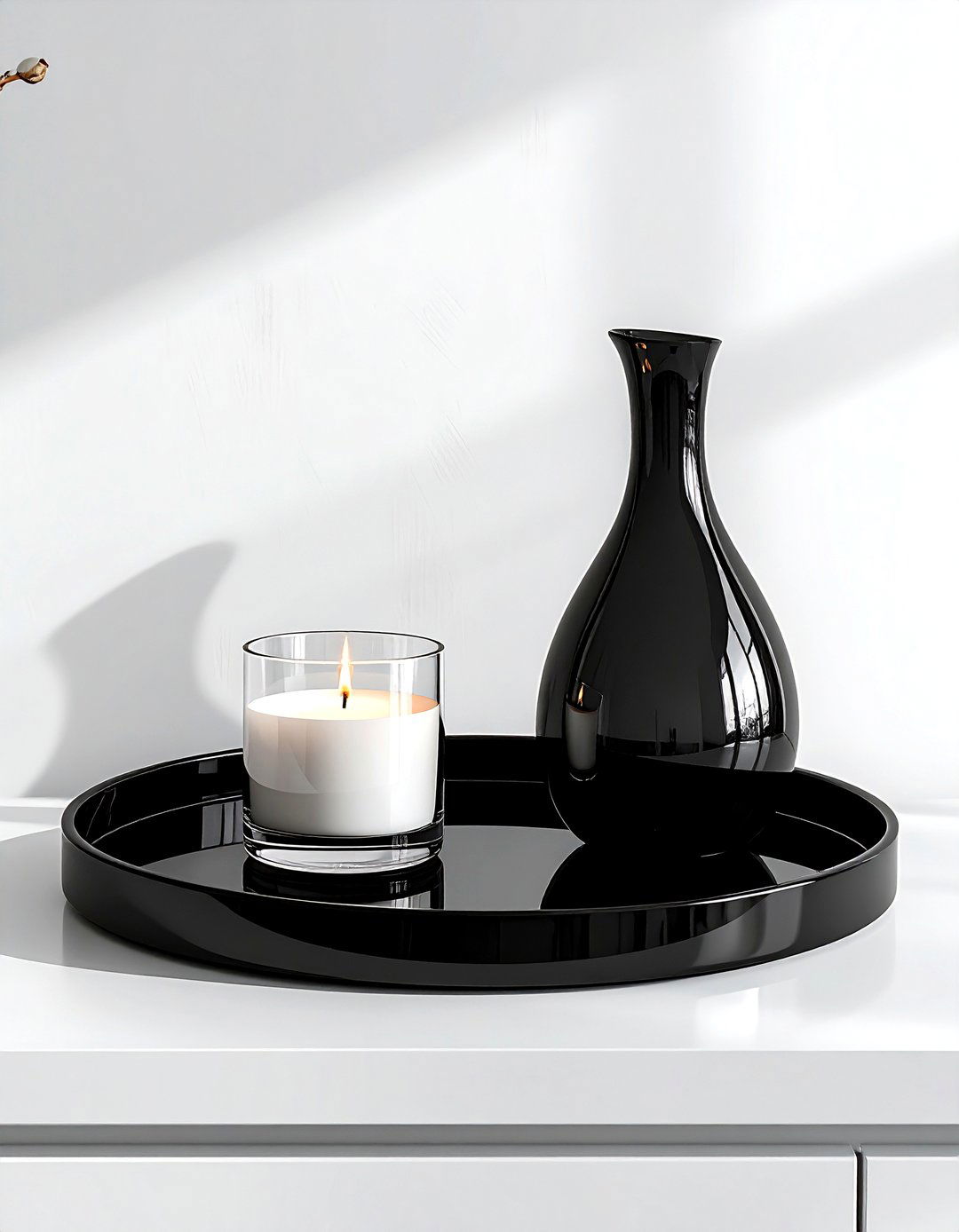 Black Decorative Tray - 30 black dining room accessories ideas