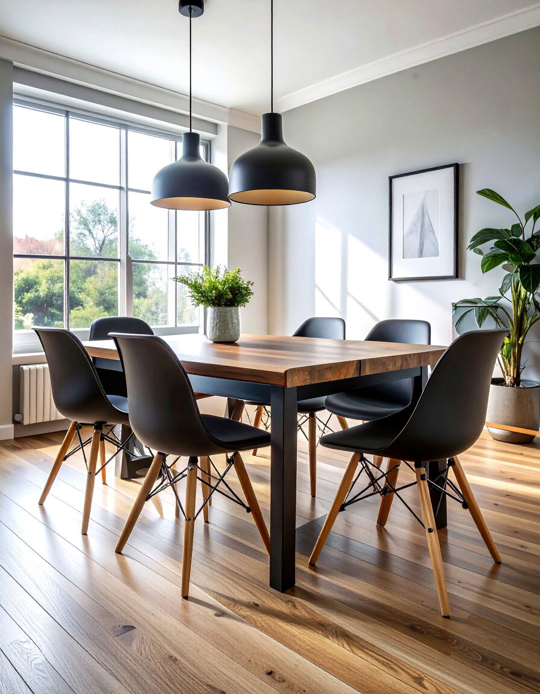 Black Dining Chairs - 30 painted dining room furniture ideas