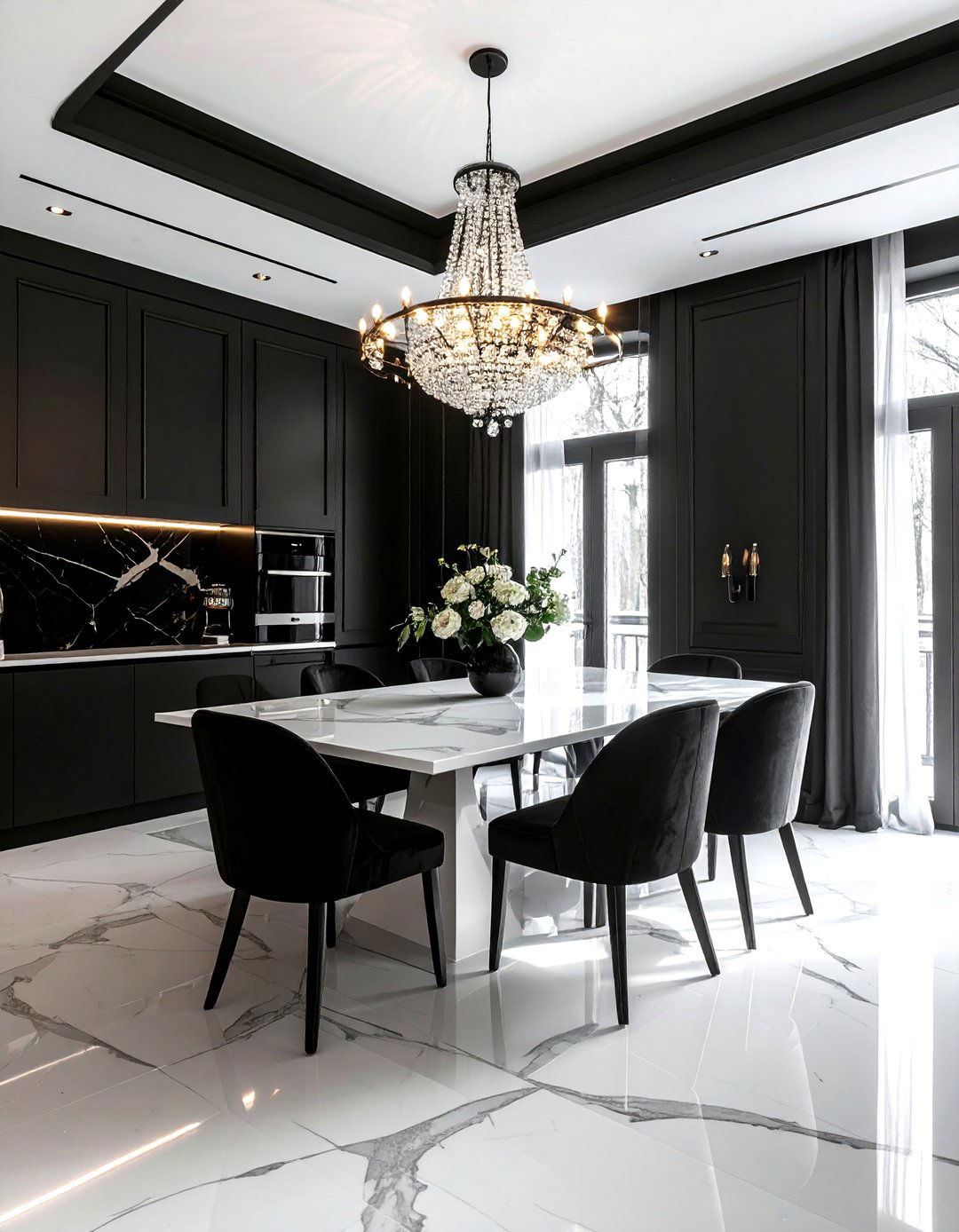 Black Dining Room - 30 dining room paint color ideas
