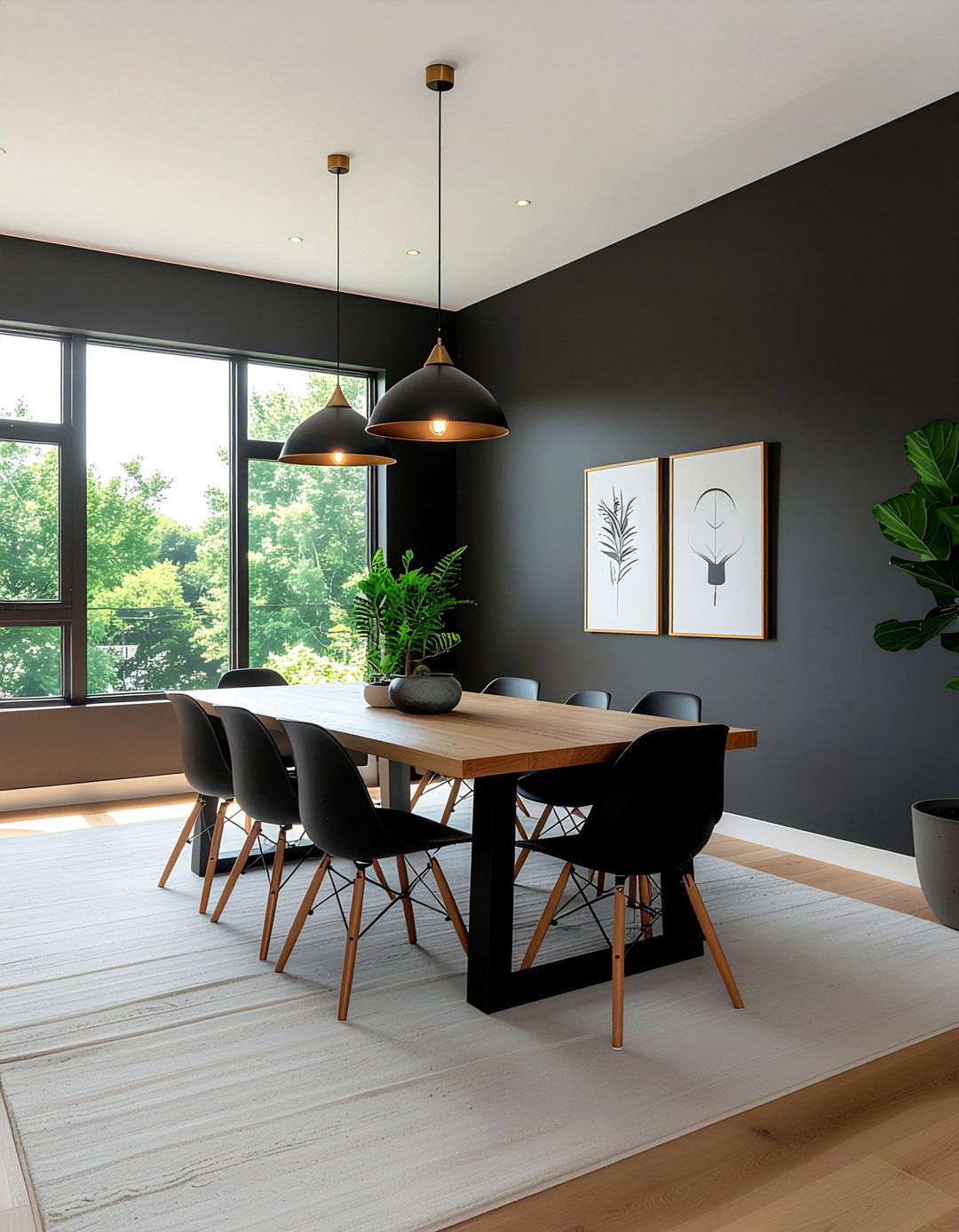 Black Dining Room Accent Wall - 30 dining room styling tips