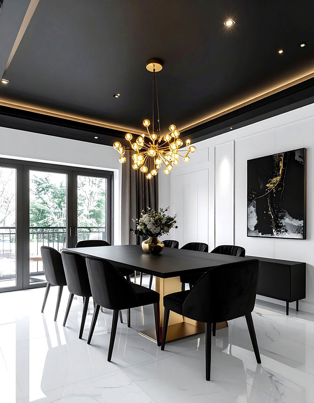 Black Dining Room Ceiling - 30 dining room ceiling ideas