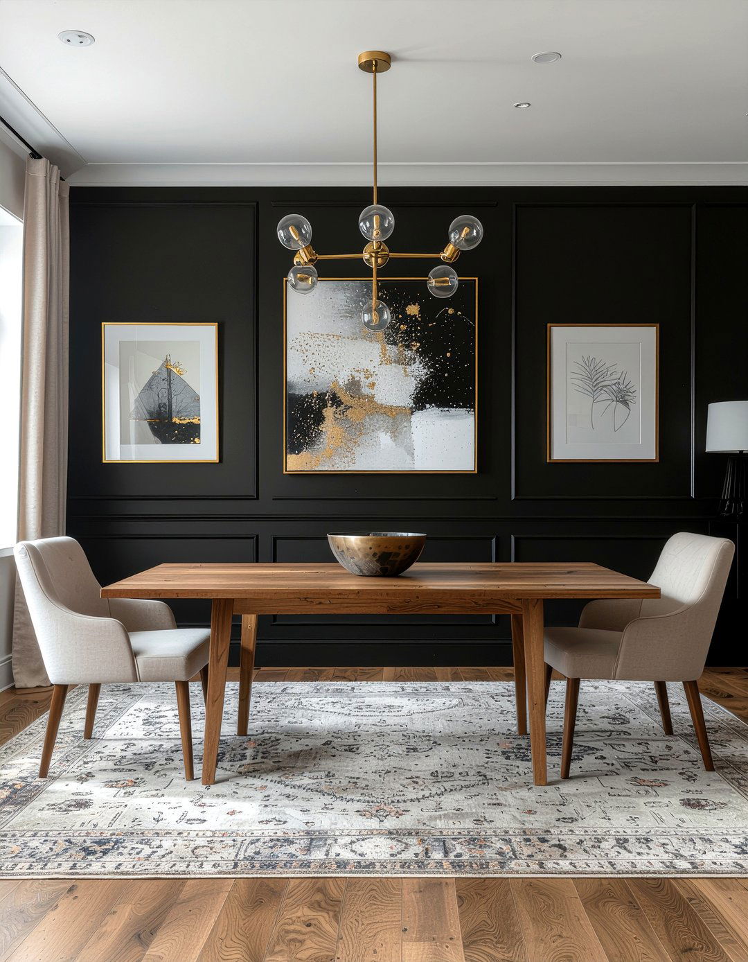 Black Dining Room Walls - 30 dramatic dining room ideas