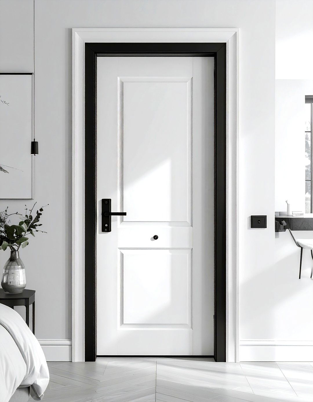 Black Door Hardware - 30 black bedroom accessories ideas