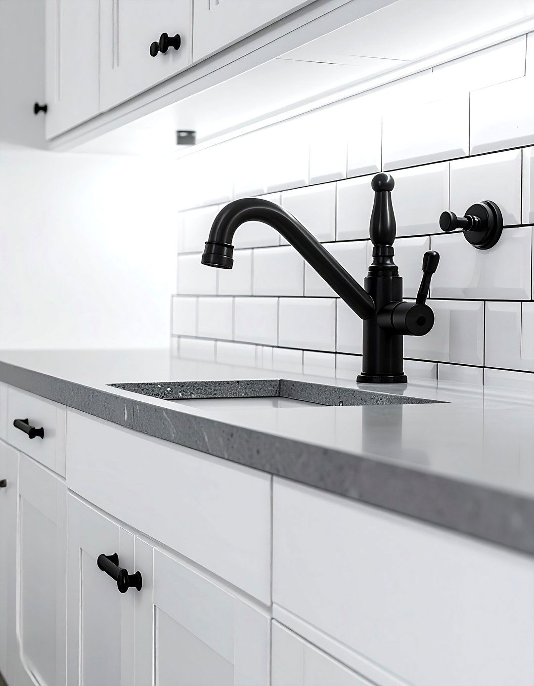 Black Faucet Subway Tile - 30 black kitchen faucet ideas