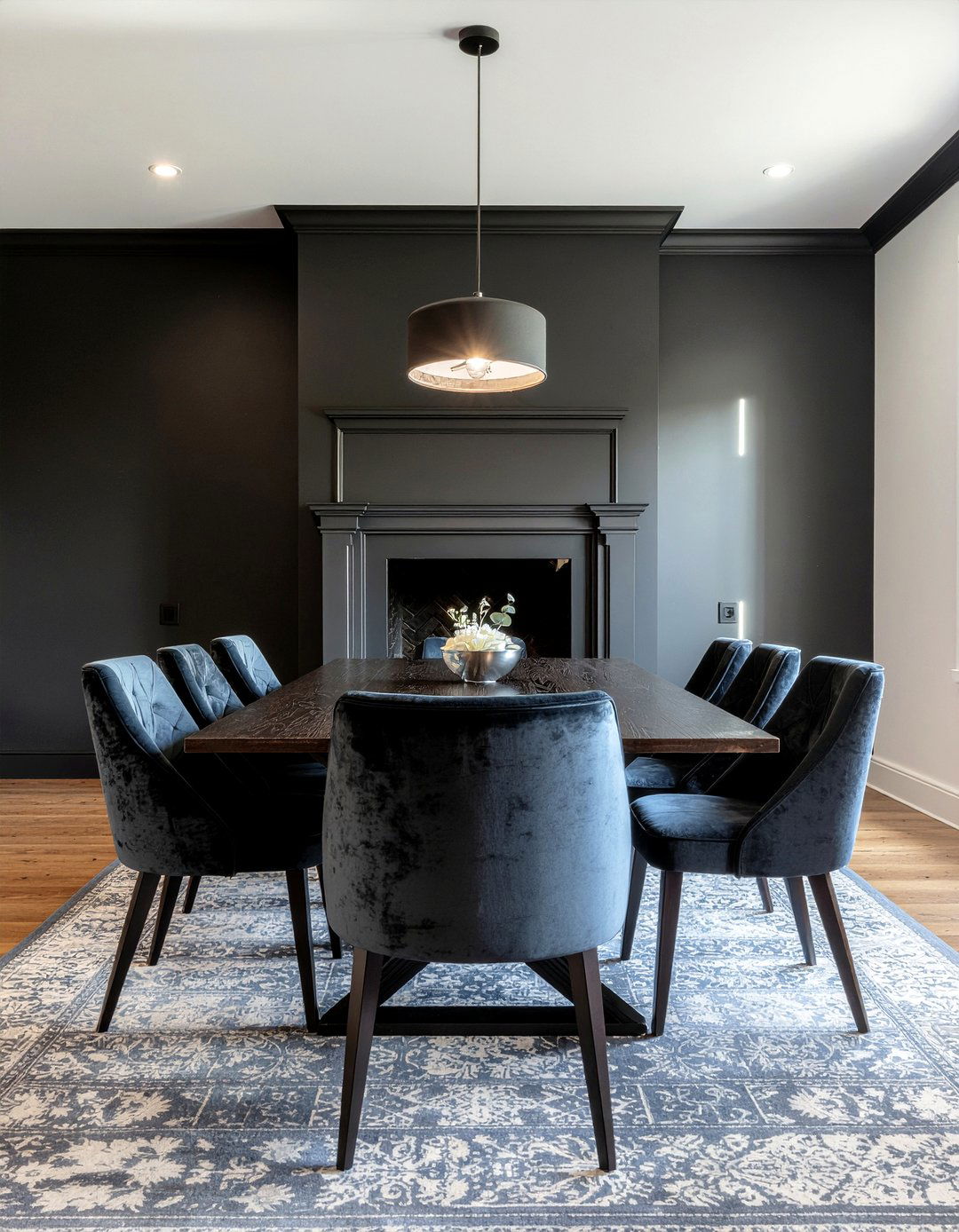 Black Fireplace Dining Room - 30 firelit dining room ideas