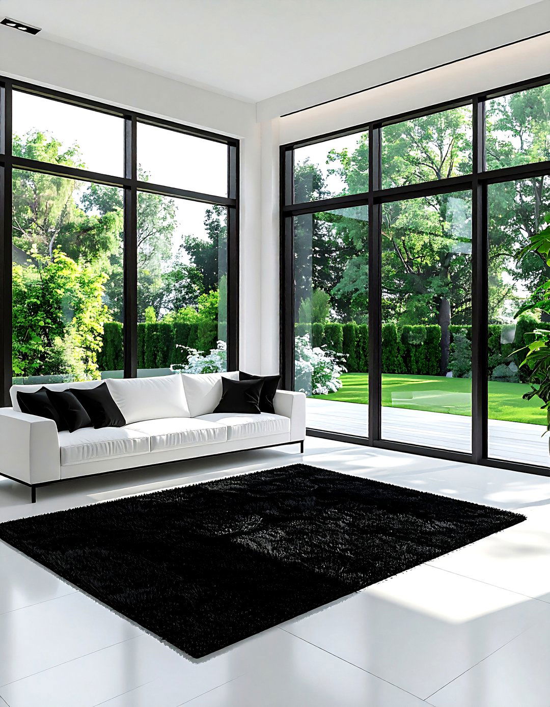 Black Floor To Ceiling Window - 30 contemporary black living room ideas