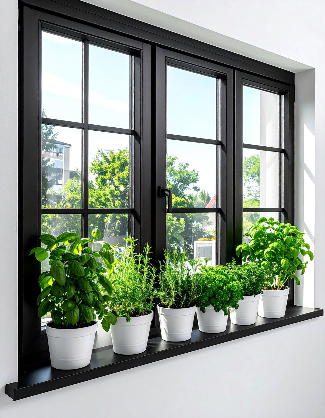 Black Frame Garden Window - 30 kitchen garden window ideas