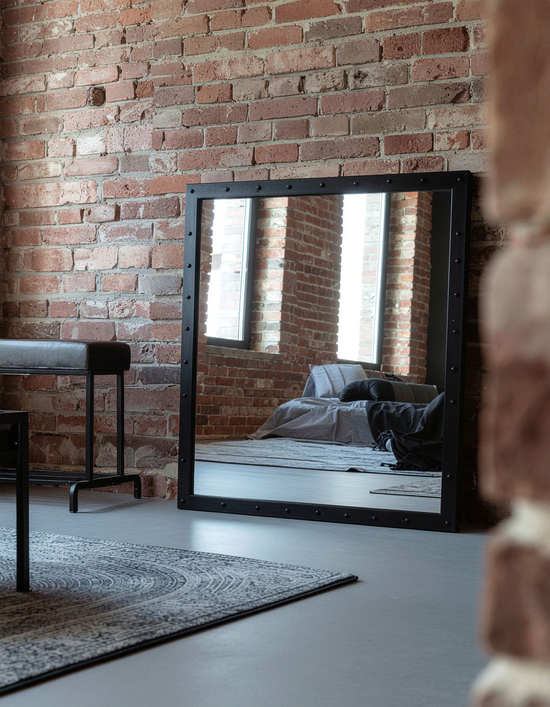 Black Framed Mirror - 30 bedroom decorative mirrors